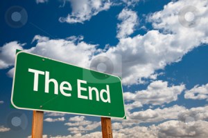 cutcaster-photo-100716113-The-End-Green-Road-Sign